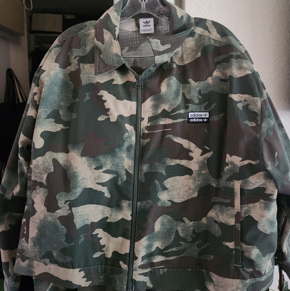 Adidas Green Camouflage Jacket
